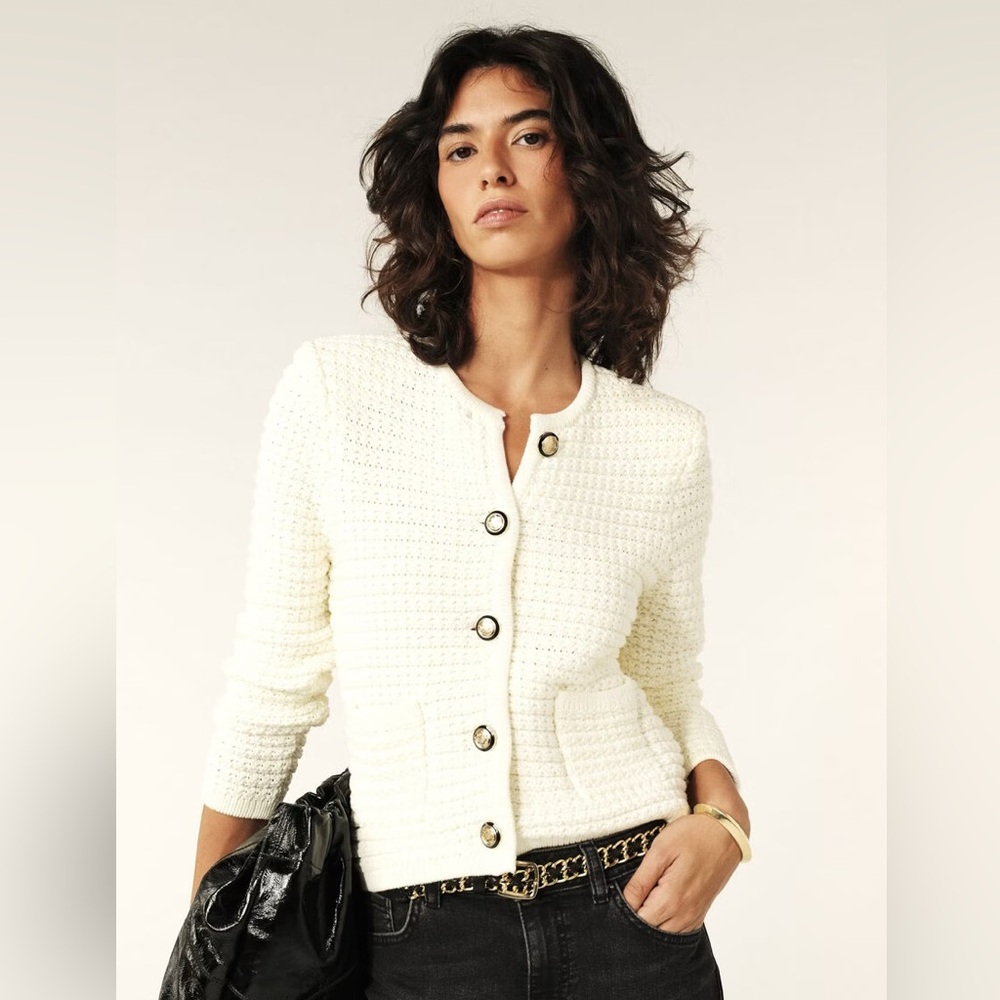 ba&sh gaspard Knit Cardigan - ecru